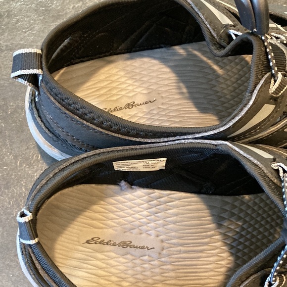 Mens Eddie Bauer Eastport black gray closed toes sandals size 13 - Picture 9 of 13